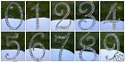 Crystal Rhinestone Silver Cake Topper Letter Table Number Wedding Top Initials