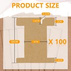 100 Pcs Ribbon Organizer Set Cardboard Ribbon Spools Embroidery Floss Holder Org
