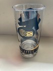 Vtg  1962 Seattle Worlds Fair Black Gold  Drinking Glass Tumbler Space Needle