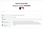 Paul Goldschmidt 2026  single  Mlb Game Used Baseball Yankees Vs  Blue Jays 50th