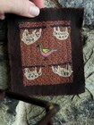 Miniature Shipibo Manta Wall Hanging Rug Embroidered Decor Sloth Bird Ooak
