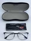 Ray Ban Rx6494 Matte Black On Black Square Metal Frames 56 18 145 Nwt