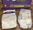 Single Vintage Luvs Barney  1990 s White Plastic Baby Disposable Diaper