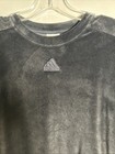 Adidas Originals Velour Activewear Crew Neck Girls Xl 16 Black Fleece