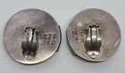 Vintage Taxco Mexican Sterling Silver   Black Onyx Modernist Screw Back Earrings