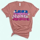 Less Worry More Jesus Printed And Embroidered Shirt Christian Shirt Inspirationa