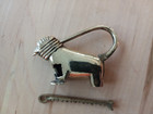 Vintage Brass Lion Padlock With Key Made In India