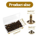 8mm X 8mm Double Cap Rivet Rapid Rivets  120 Pcs Round Head Leather Rivet Met   