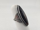 Terrific Vintage Navajo Handmade Fred Harvey Era Sterling Silver Agate Ring Sz 4