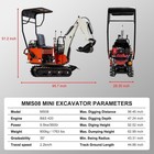 Ga Pick Up Mini Hydraulic Excavator 0 8ton Mini Digger B s Epa Engine 13 5hp