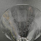  Heisey Trojan Clear Champagne Tall Sherbet Etched Glass 3368 Stem 6 25  Vintage