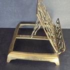 Vintage Adjustable Folding Brass Book Bible Cookbook Music Stand Display Holder