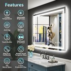 30x36 Led Bathroom Mirror  Backlit   Front Lit Lighted Mirror