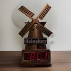 Vintage Heineken Digital Clock Sign Windmill Breweriana 18  Tall Working Tested