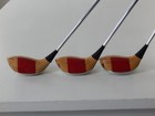 Vintage Refinished Ping Zing Blonde 1  3   5 Woods - Kt-m Shafts