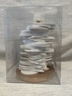Celebrate It Stacking Hearts Guest Book Wedding White Wood 50 Hearts Stand Set