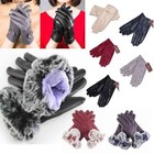 Women Ladies Lambskin Leather Gloves Winter Warm Driving Soft Lining Mitten Us