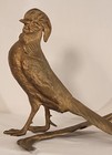 Antique 1890-1920 Pncw Bronze Pheasant Door Stoppers decor-set Of 2-heavy Pieces