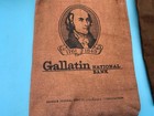 Vtg  Md   Pa Cloth Bank Deposit Bags-second  Citizens   Gallatin National Banks