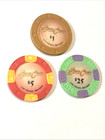 Casino Chips From South Coast Casino Las Vegas Lot Of 3 -  1 -  5 -  25