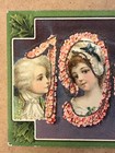 New Year Victorian Glitter Poem Brundage Antique Postcard 1908