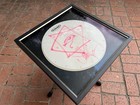Danny Carey Signed Drumhead  14  - Purple Marker Sketch 