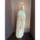 Antique Hand Carved Wooden Santo Figure Rustic Polychrome Folk Art Sculpture
