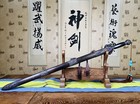 41  handmade Chinese Dragon   Phoenix Sword Folded Steel Ebony Qing Dynasty Jian