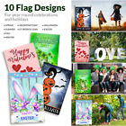 Garden Flags  set Of 10  12x18 Inch Double Sided Yard Flags Seasons Holidays
