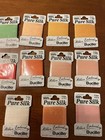 Bucilla 100  Pure Silk Ribbon Embroidery 3 Yards  lot Of 23  - New