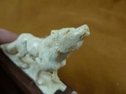 Wolf-68  White Wolf Standing Wolves Shed Antler Figurine Bali Detailed Carving