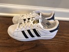 New Adidas Superstar J C77154 White black white Big Kids Sneaker