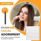 660pcs Face Gems silver Fake Peircings fake Eyebrow Piercing nose Stud lip St   