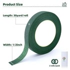 2 Rolls Dark Green Floral Tape  1 2 Inch X 30 Yards Florist Tape  Floral Tape Fo
