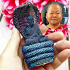 Leklai Dust Rainbow Tuad Statue Immortal Cobra Shield Somporn Thai Amulet  17091