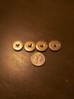 Large Fox Head Button Heavy Metal Gold In Color Vintage