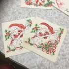 Vintage 1940   s Paper Christmas Napkins Lot Of  13 