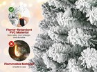 4 5   7 5ftflocked Pre   lit Artificial Christmas Tree Warm White Led Lights Holiday
