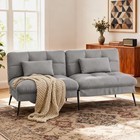 Convertible Futon Sofa Bed  72   fabric Futons Couch With Adjustable Backrest     