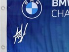 Akshay Bhatia Signed Bmw Championship Golf Pin Flag Fedex Autograph Bas J03