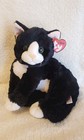 Shadow 2015 Ty Classic Black   White Tuxedo Cat Green Eyes 13    Tysilk Rare Mwmt