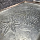 Vintage Arthur Armour Heavy Hammered  Aluminum Flower Print Unique Serving Tray