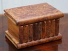 Lovely Antique Hand Made Burr Walnut Trinket Jewellery Box Stunning Patina 