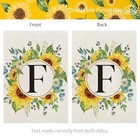 Crowned Beauty Summer Sunflower Eucalyptus Leaves Monogram Letter 12 x18  F