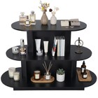 55in W X 23 6in D X 35in H 3 Tier Oval Retail Table Display Rack For Stores