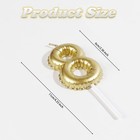Zhihui Gold Number Birthday Candles Decorations  Gold Number 8 Candles Cake T   