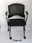 Lot Of 6  Osp Pro-line Ii Deluxe Nesting Office Chair  Wheels Mesh Back Armrests