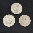 Cull Silver Quarter Type Set  1x Barber  Standing Liberty  Washington