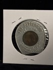 1945 Lincoln Wheat Cent Encased Penny Pat Patterson Jeweler Good Luck Token