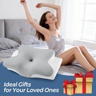 Cervical Neck Pillow For Pain Relief - Ergonomic Side Sleeper Pillow For Neck Su